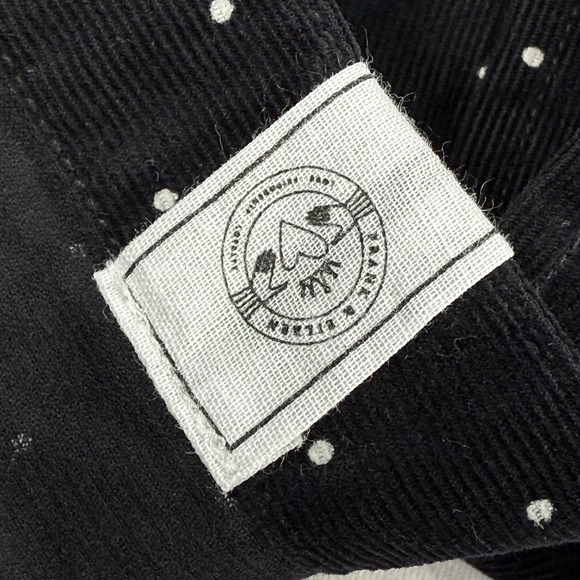 Frank & Eileen FRANK Shirt Size XS Black Corduroy Polka Dot Button-Up Cotton - Picture 12 of 16